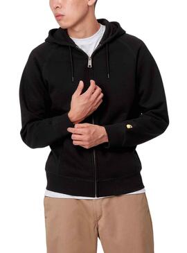 Sweat Carhartt Hooded Chase Noire pour Homme