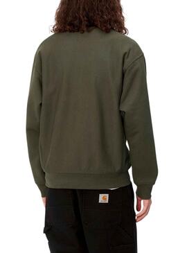 Sweat Carhartt américain Script Vert Homme