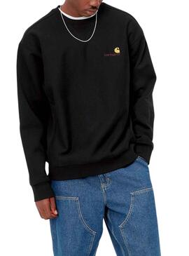 Sweat Carhartt American Script Noire Homme