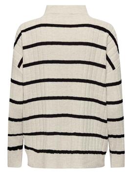 Pull Only New Tessa Beige pour Femme