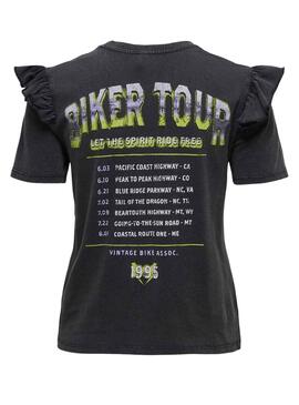 T-Shirt Only Lucy Life Noire pour Femme