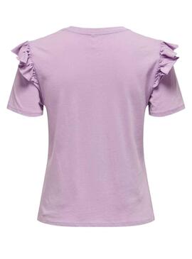 T-Shirt Only Lucy Life Morado pour Femme