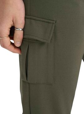 Pantalon Only Poptrash Life Vert pour Femme