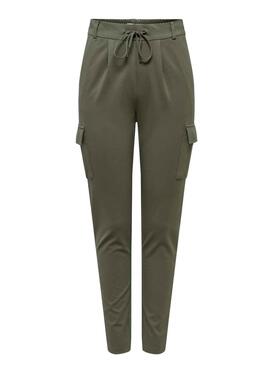 Pantalon Only Poptrash Life Vert pour Femme