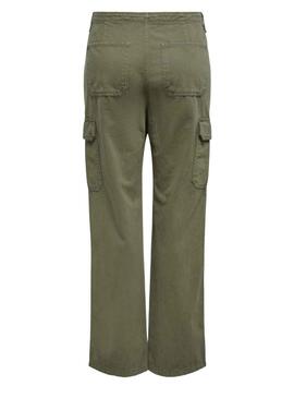 Pantalon Only Mafy Cargo Vert pour Femme