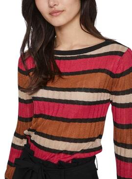 Pull Vila Viember Rose pour Femme