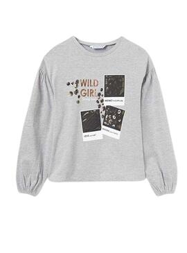 T-Shirt Mayoral Wild Girl Gris pour Fille