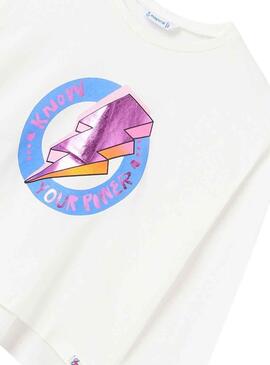 T-Shirt Mayoral Graphique Blanc pour Fille