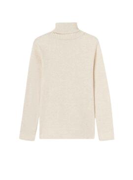 Pull Mayoral Cisne Tricot Beige pour Fille