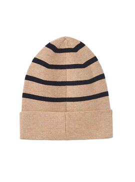 Chapeau Mayoral Galleta Rayures Beige pour Fille