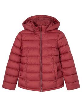 Veste Pepe Jeans Simone Matelassé Bordeaux Fille