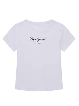 T-Shirt Pepe Jeans Perdu Winter Blanc pour Fille