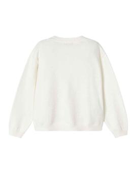 Pull Mayoral Chien Fourrure Blanc pour Fille