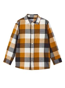 Chemise Mayoral Cadres Orange pour Garçon