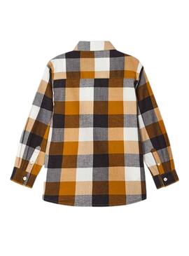 Chemise Mayoral Cadres Orange pour Garçon