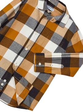 Chemise Mayoral Cadres Orange pour Garçon