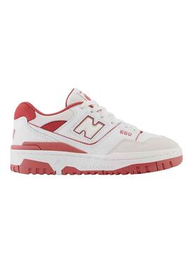 Baskets New Balance 550 Blanc Rouge Enfants