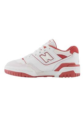 Baskets New Balance 550 Blanc Rouge Enfants