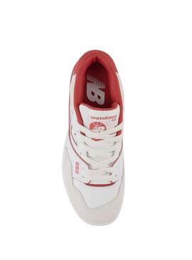 Baskets New Balance 550 Blanc Rouge Enfants