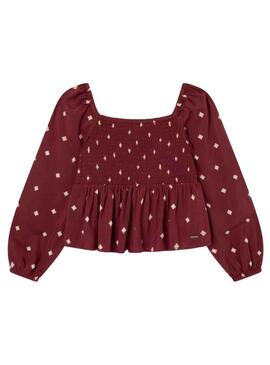 Top Pepe Jeans Sayuri Bordeaux pour Fille