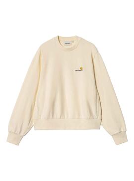 Sweat Carhartt American Script Beige Femme