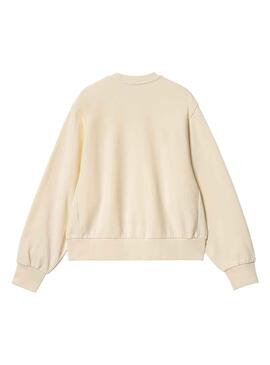 Sweat Carhartt American Script Beige Femme