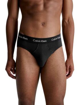 Slips Calvin Klein Hip Brief 3 Pack Noire H