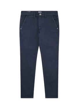 Pantalon Chino Pepe Jeans Greenwich Bleu Marine Garçon