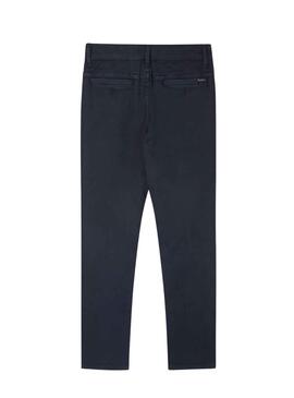 Pantalon Chino Pepe Jeans Greenwich Bleu Marine Garçon