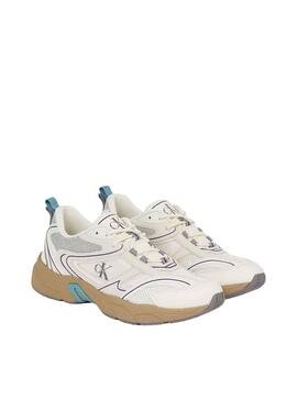 Baskets Calvin Klein Retro Tennis Blanc Homme