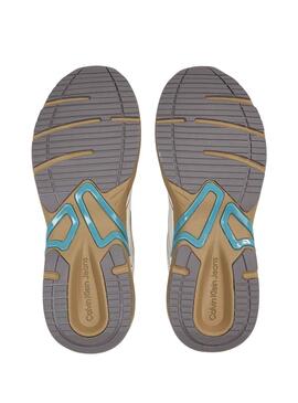 Baskets Calvin Klein Retro Tennis Blanc Homme