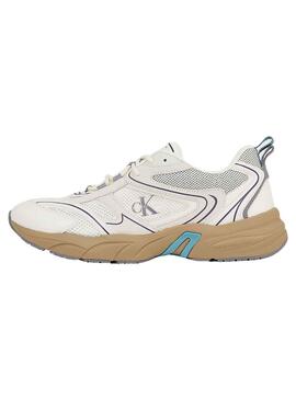 Baskets Calvin Klein Retro Tennis Blanc Homme