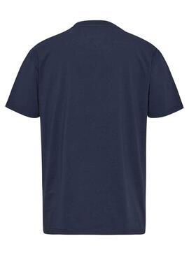 T-Shirt Tommy Jeans Linear Bleu Marine pour Homme