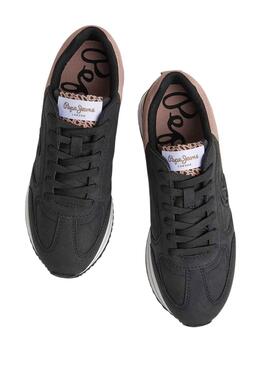 Baskets Pepe Jeans Rusper Minimale Noire Femme