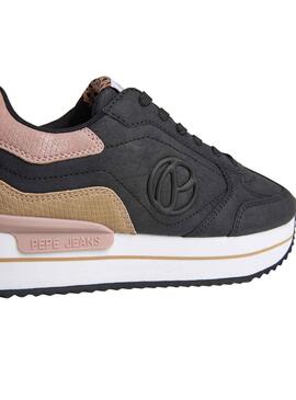 Baskets Pepe Jeans Rusper Minimale Noire Femme