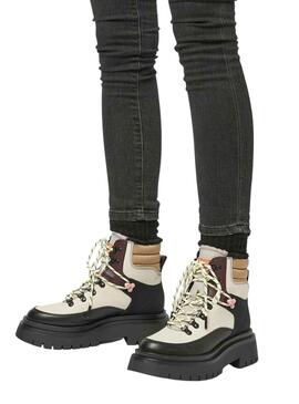 Bottines Pepe Jeans Queen Drôle Blanc pour Femme