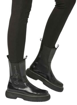 Bootss Pepe Jeans Yoko Noire pour Femme