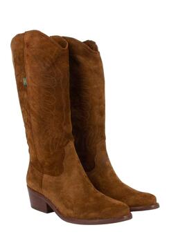 Bootss Dakota Boots Cowboy Cuir Brun pour Femme