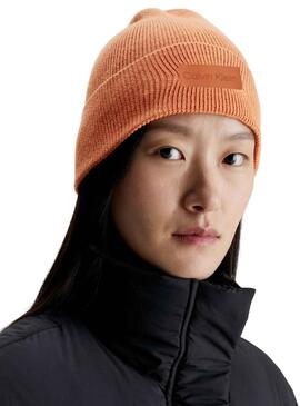 Chapeau Calvin Klein Essential Knit Orange Femme