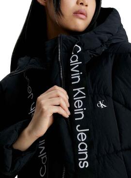 Veste Calvin Klein Plumes Corta Noire Femme