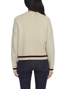 Cardigan Only Cheer Loose Beige pour Femme