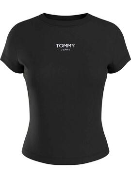 T-Shirt Tommy Jeans Essential Logo Noire Femme