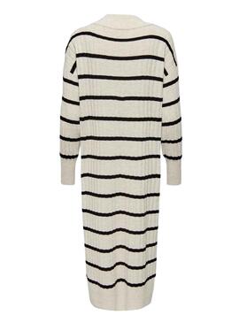 Robe Only New Tessa Rayures Beige pour Femme