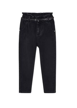 Pantalon Denim Mayoral Ceinture Noire pour Fille