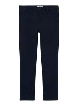 Pantalon Name It Silas Chino Bleu Marine pour Garçon