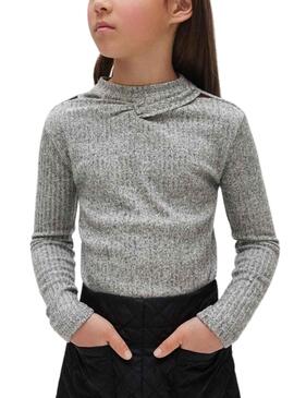 Pull Mayoral Canal Cut Out Gris pour Fille