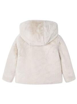 Manteaux Mayoral Fourrure Blanc Rotatif pour Fille