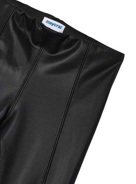 Leggings Mayoral Similicuir Noire pour Fille