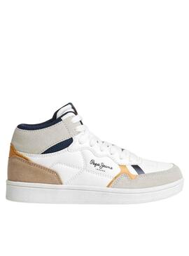 Baskets Pepe Jeans Player Britboot Blanc Garçon