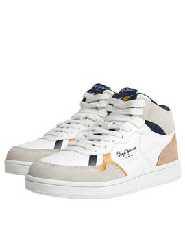 Baskets Pepe Jeans Player Britboot Blanc Garçon